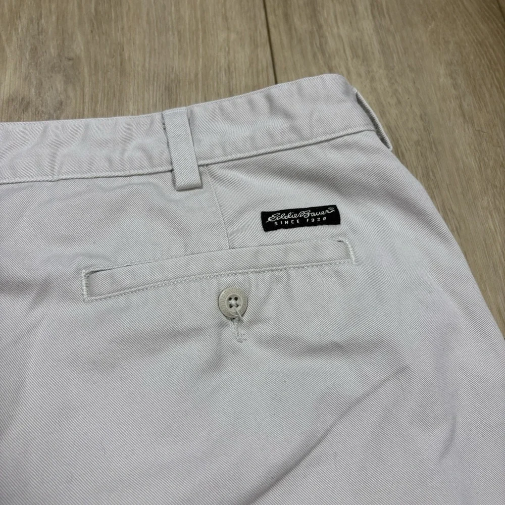 Eddie Bauer Shorts Mens Size‎ 40 Khaki Beige Flat Front 8